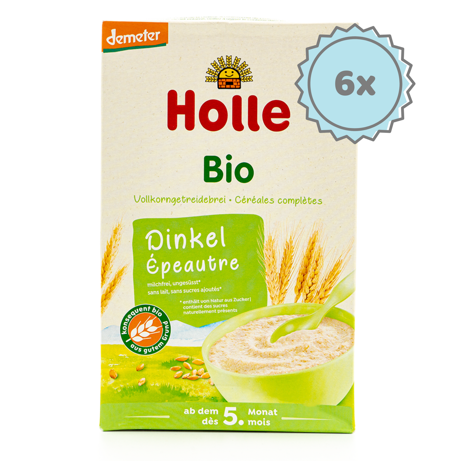 Holle Organic Spelt Porridge (5+ Months) - 6 Boxes