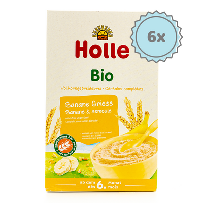Holle Organic Fruit Porridge Banana-Semolina (6+ Months) - 250g - 6 Boxes | Organic's Best Shop