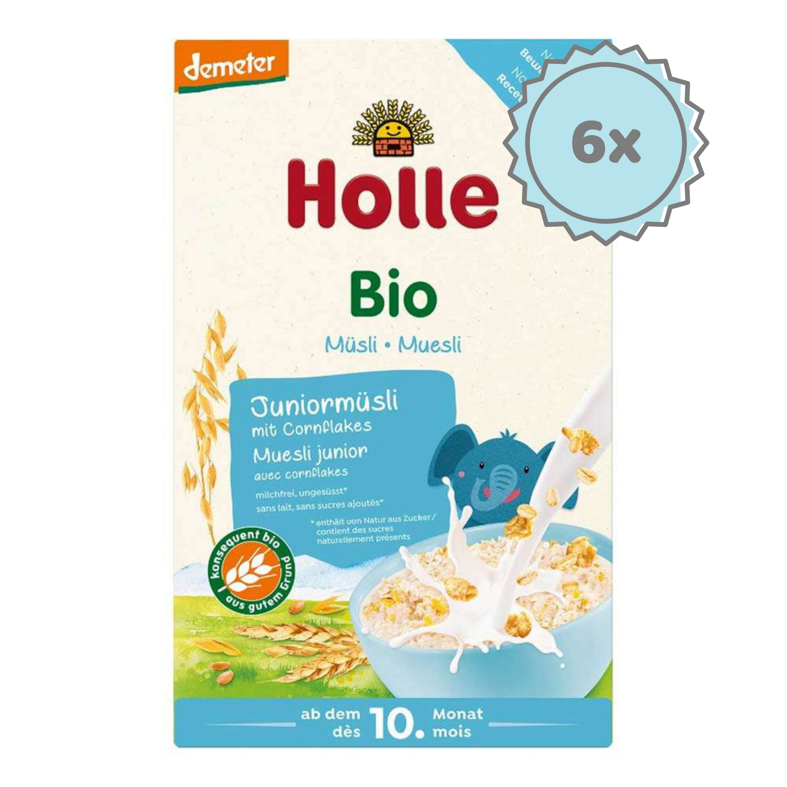 Holle Junior Multigrain Muesli with Cornflakes (10+ Months) - 250g - 6 Boxes | Organic's Best Shop