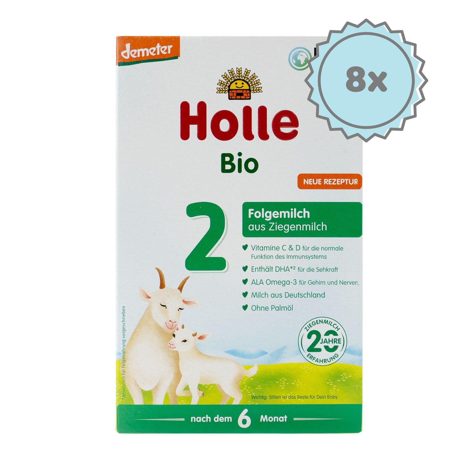 Holle Goat Milk Formula Stage 2 (400g) | European Baby Formula | 8 boxes
