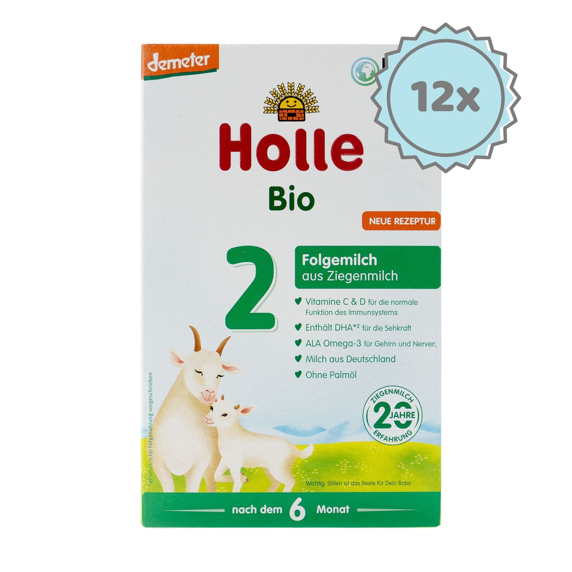 Holle Goat Milk Formula Stage 2 (400g) | European Baby Formula | 12 Boxes