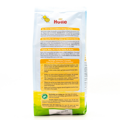 Holle Snack - Mini-Baby Rusks (12+ Months) - 100g | Nutrition facts 
