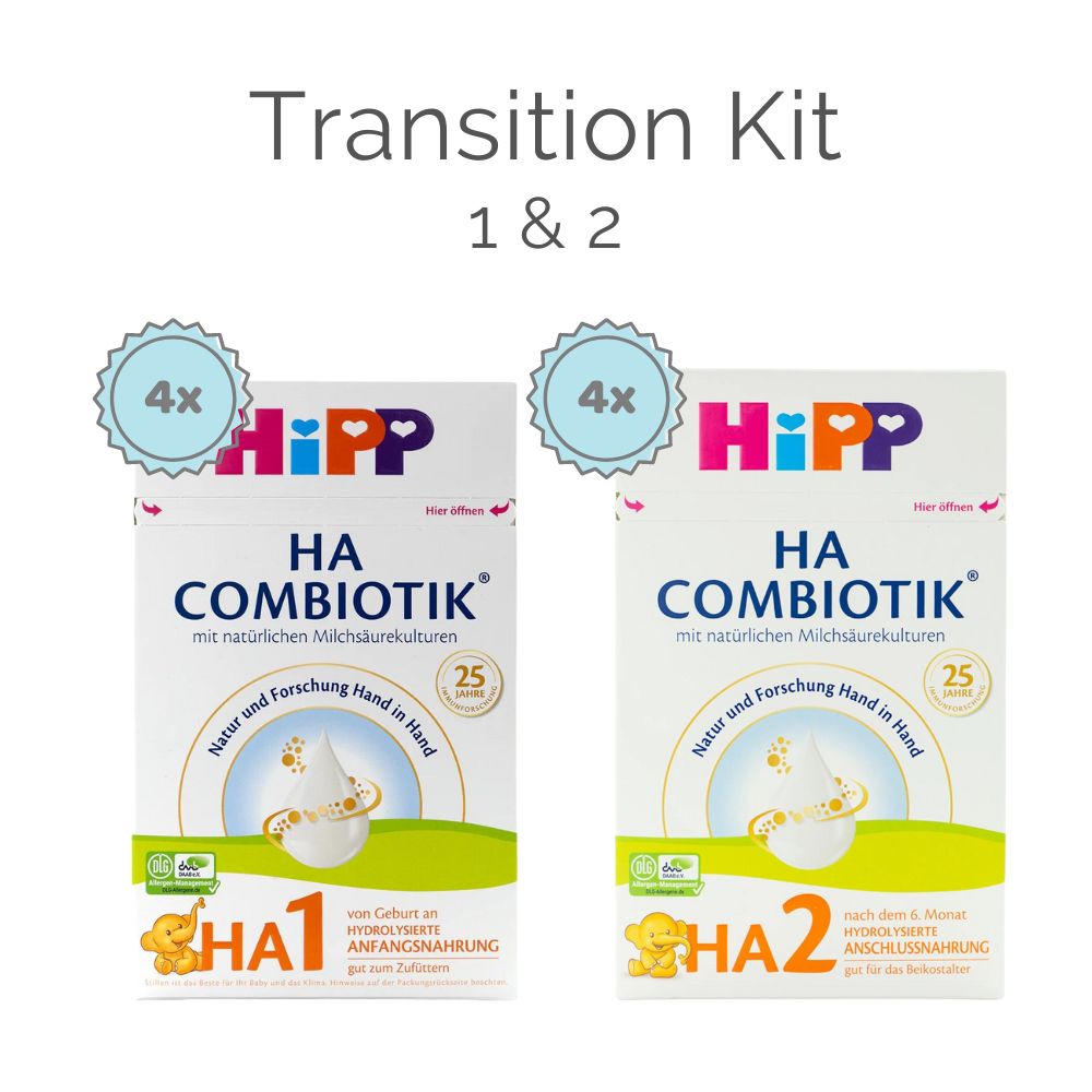 HiPP (HA) Stage 1 / 2 Transition Kit (600g) - German Version - 8 Boxes