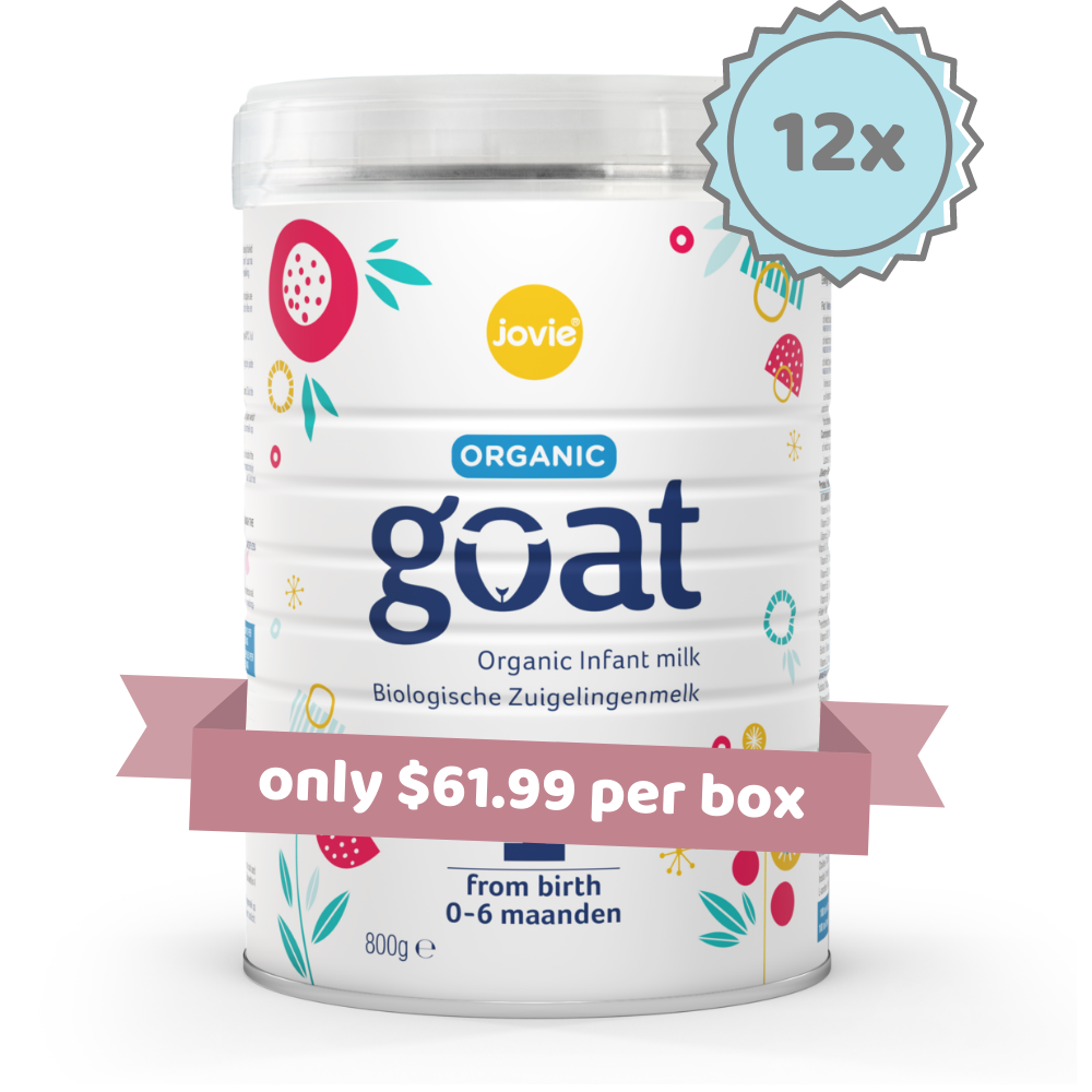 Jovie Stage 1 Organic First Infant Goat Milk Formula (800g) - 12 Tins