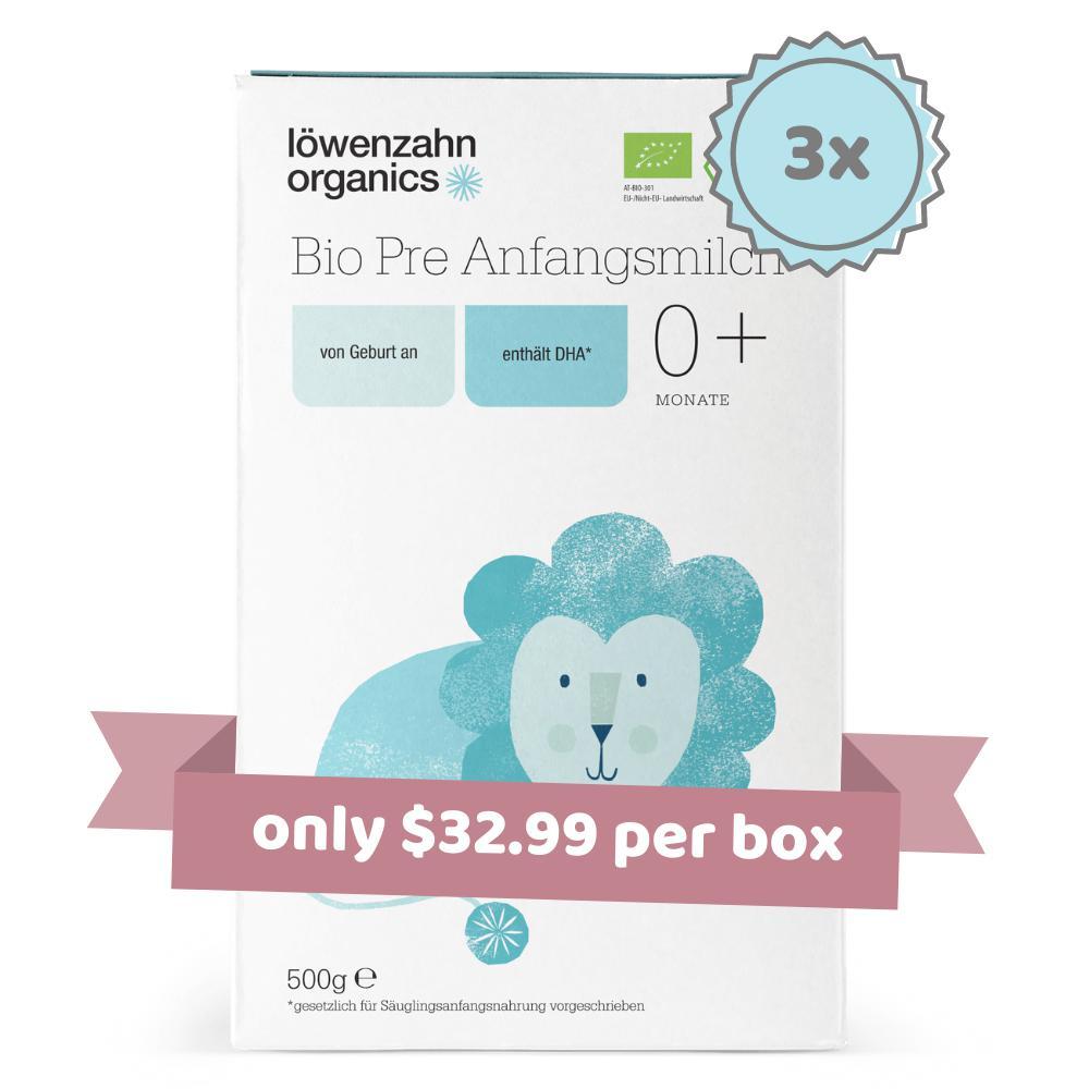 Löwenzahn Organics Infant Formula (Stage Pre) - 3 Boxes