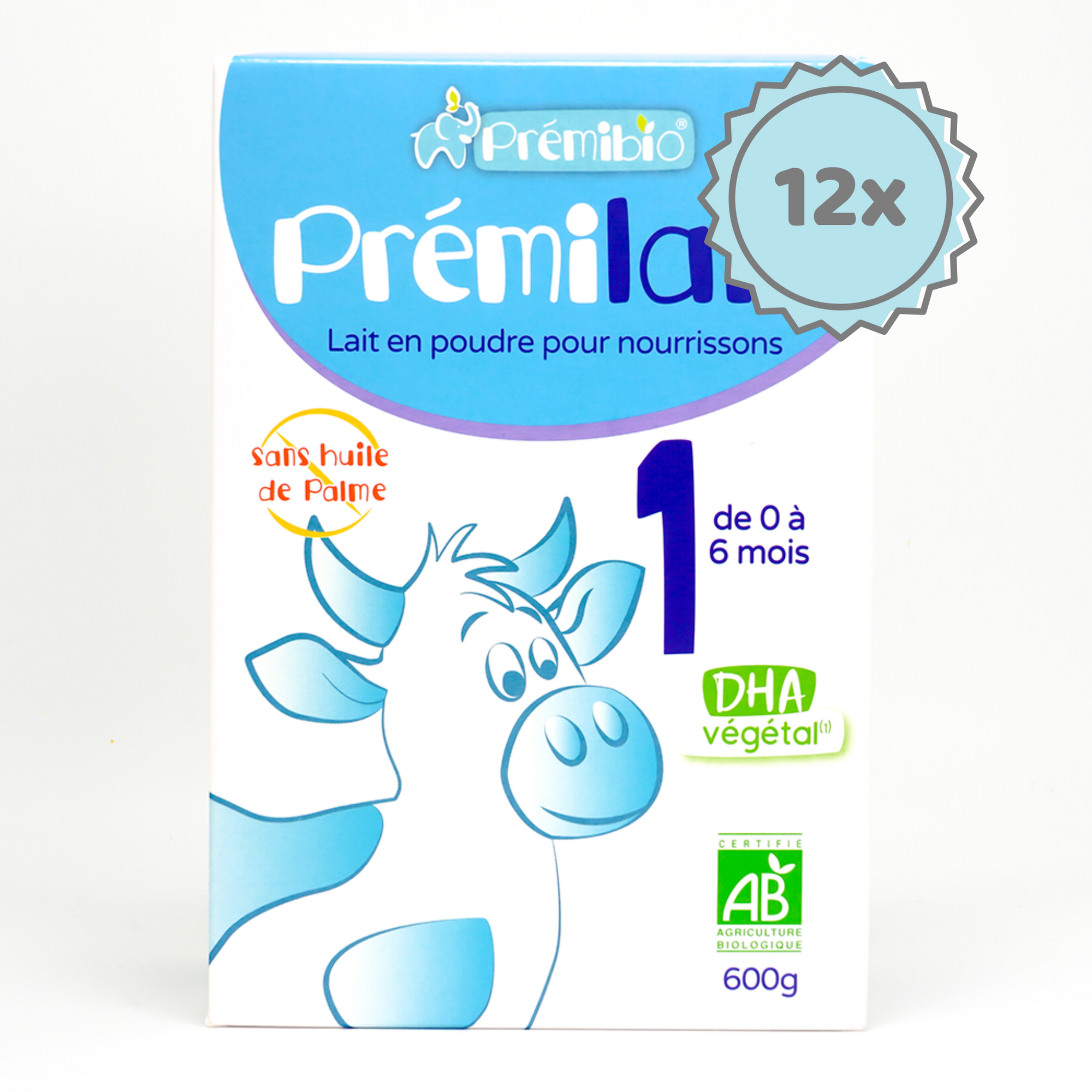 Premibio Organic Premilait Infant Cow Formula- Stage 1 (0 to 6 months) - (600g) - 12 Boxes