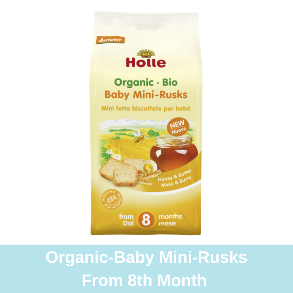 Holle Organic Mini-Baby Rusks, Babies Snack (100g) - from 8th Month