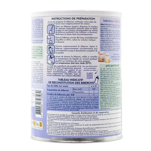 Bebe M (Bebe Mandorle) Organic Anti-Reflux Rice-Based Formula - Stage 2 (6+ months) | Organic Baby Formula | Preparation