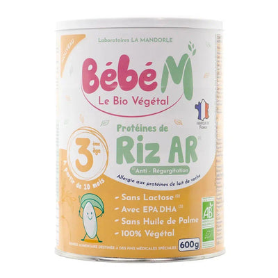 Bebe M (Bebe Mandorle) Organic Anti-Reflux Rice-Based Formula - Stage 3 (10+ months) | Organic Baby Formula 