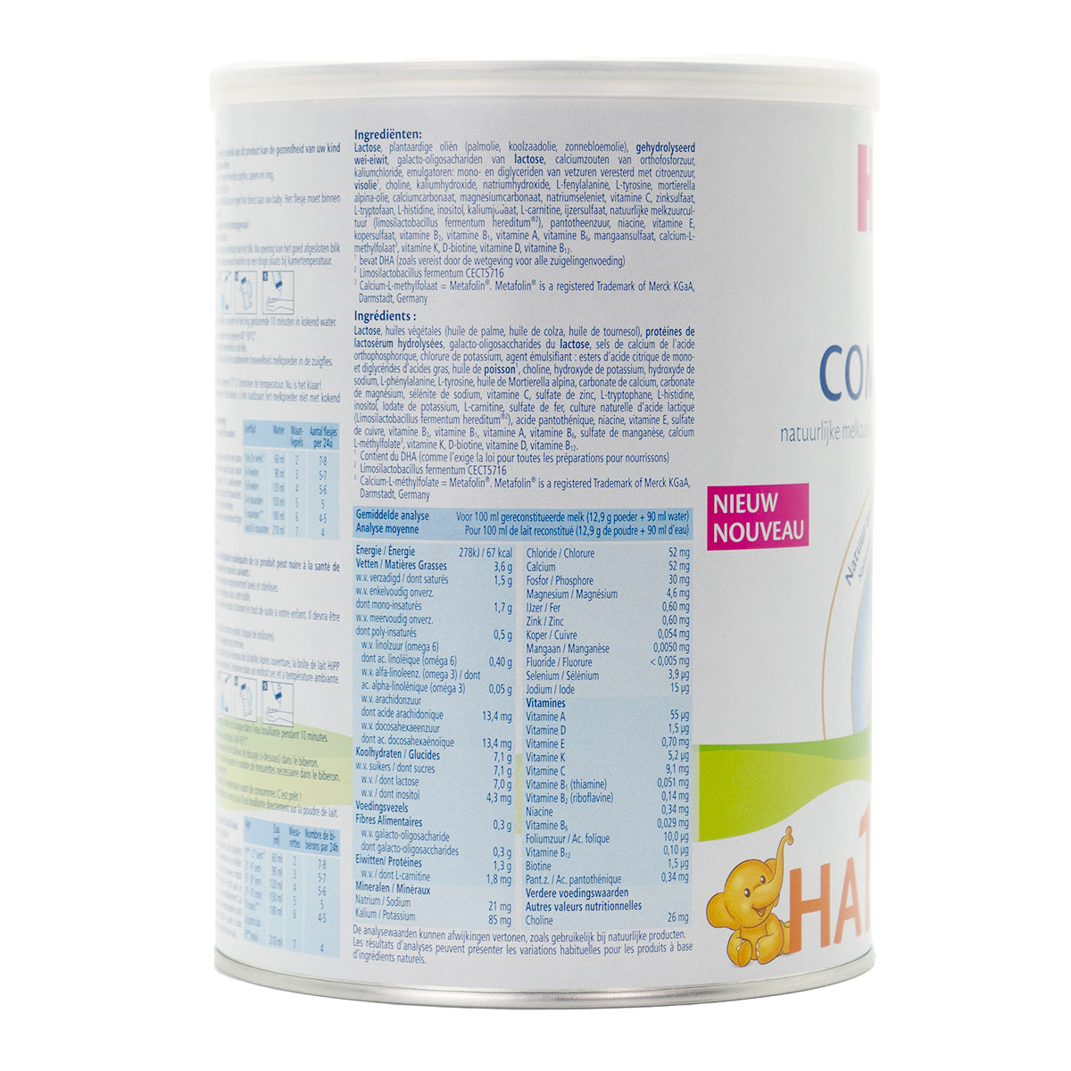 HiPP HA Dutch Stage 1 Hypoallergenic Combiotic Formula (800g) | Organic European Baby Formula | Nutrition facts