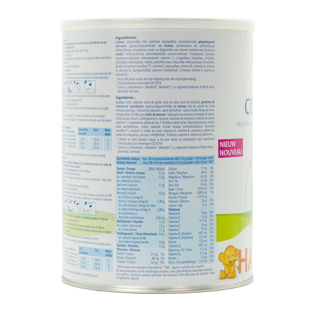 HiPP HA Dutch Stage 2 Hypoallergenic Combiotic Formula (800g) | Organic European Baby Formula | Nutrition facts