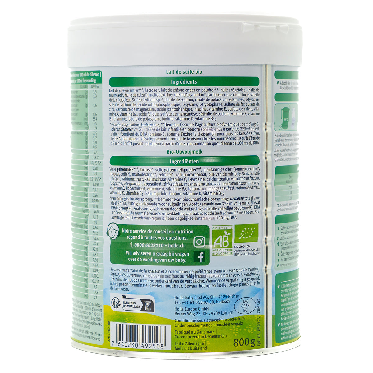 Holle Stage 3 (10+ Months) Goat Milk Formula: Dutch Version | Organic European Baby Formula | Ingrediemts