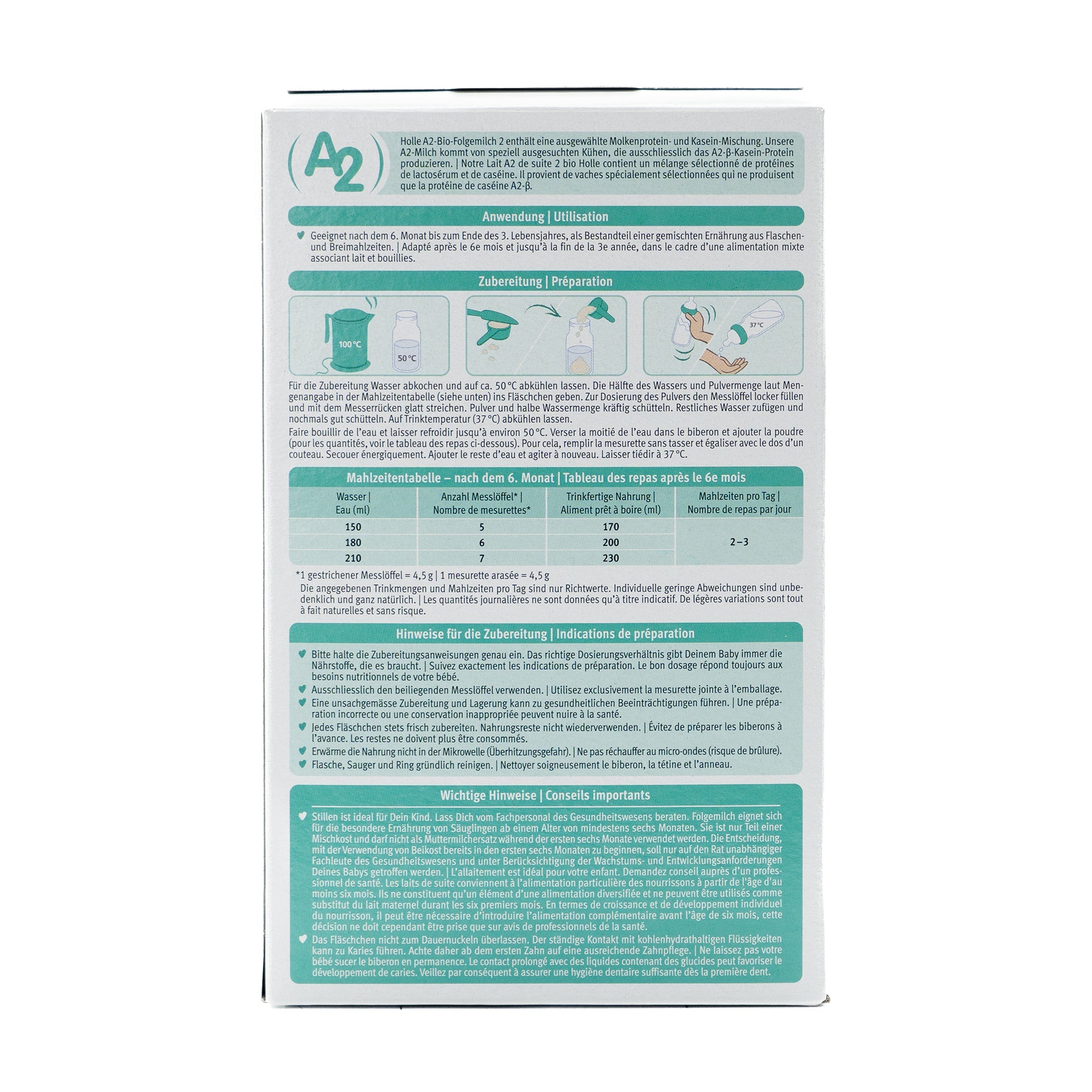 Holle A2 Stage 2 (6-12 Months) Formula | Organic European Baby Formula | Preparation