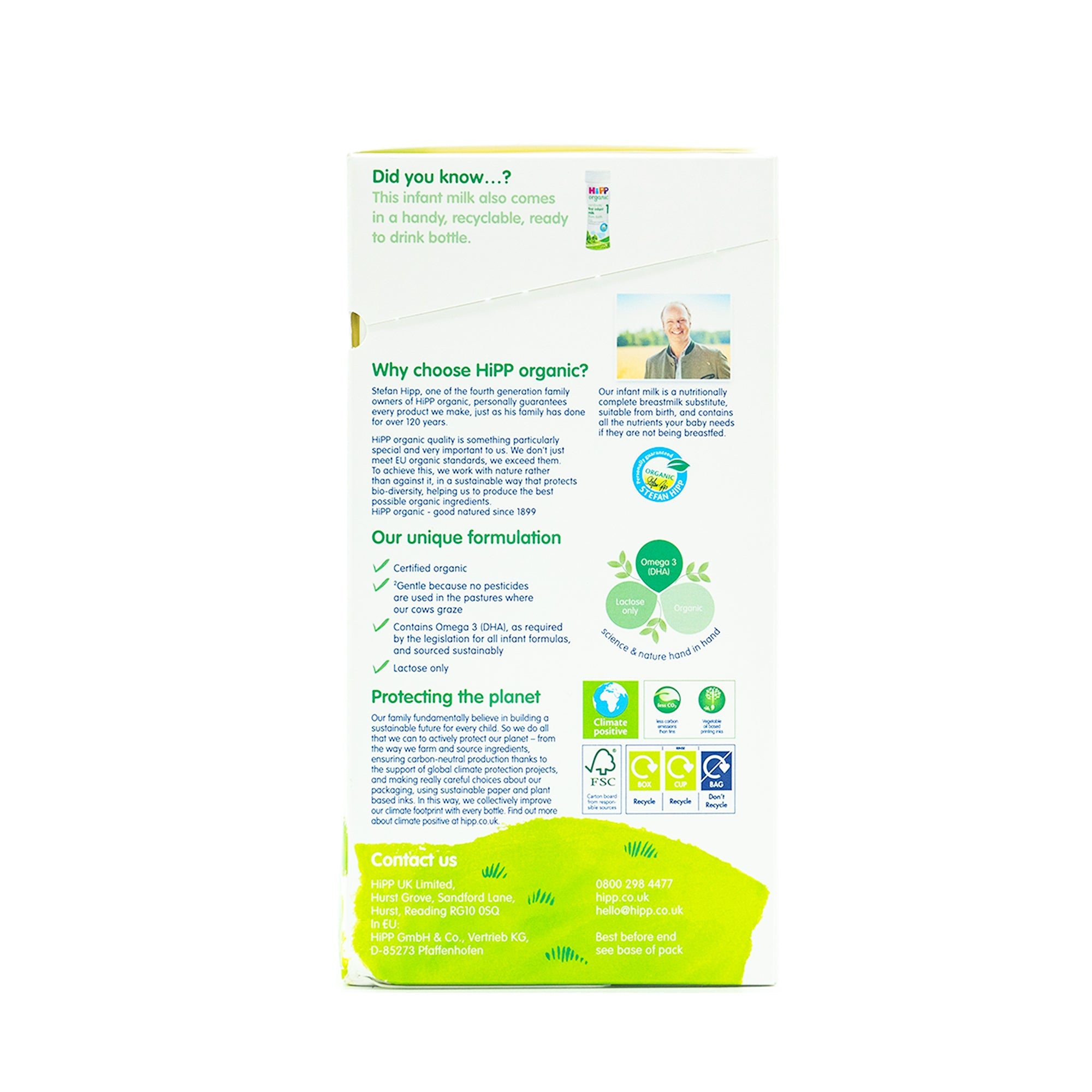 HiPP UK Stage 1 Organic Combiotic First Infant Milk Formula | Information