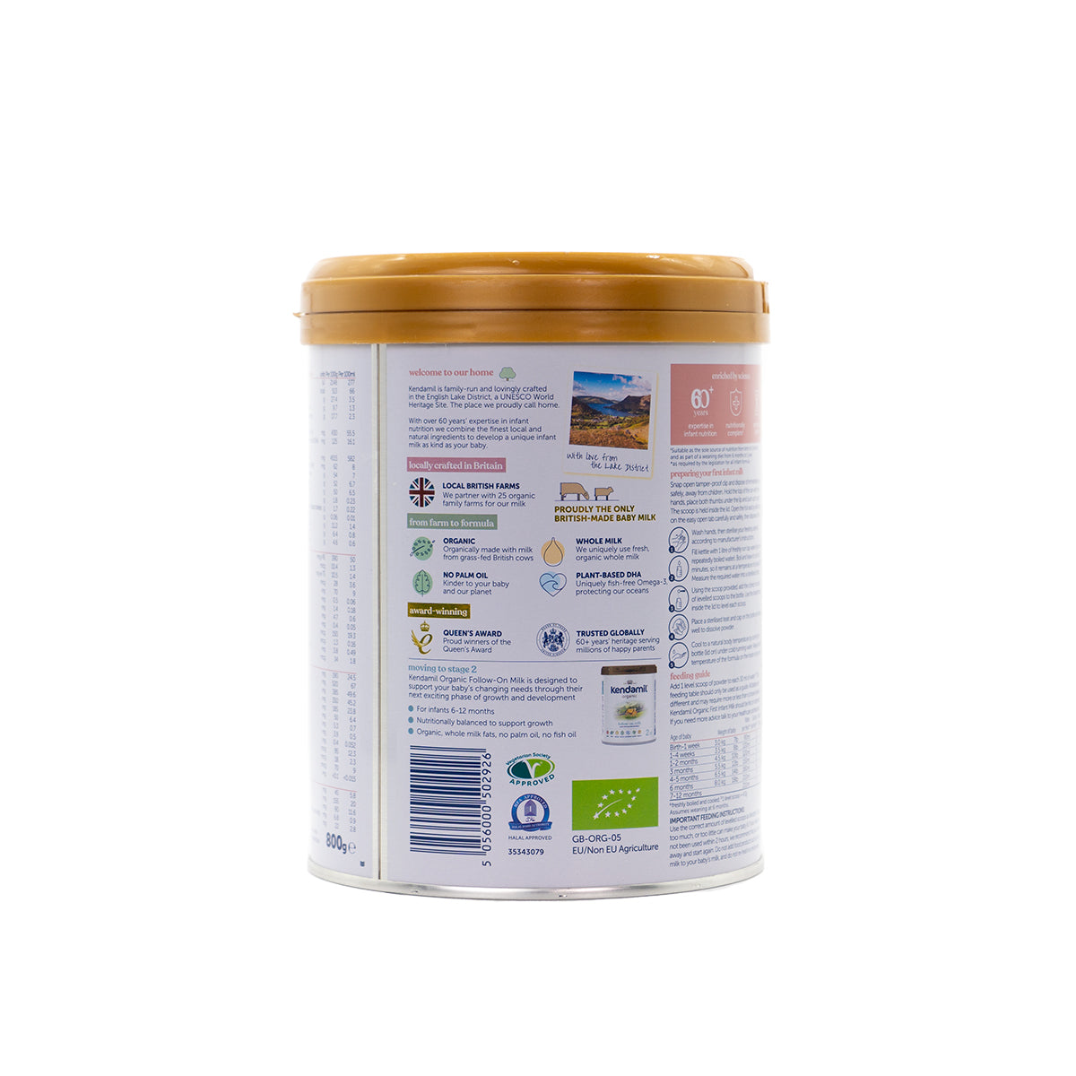 Kendamil Stage 1 (0-6 Months) Organic First Infant Milk Formula (800g) | Information