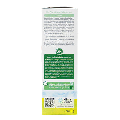 European Baby Formula | Holle Goat Milk Formula Stage 1 (400g) | Ingredients