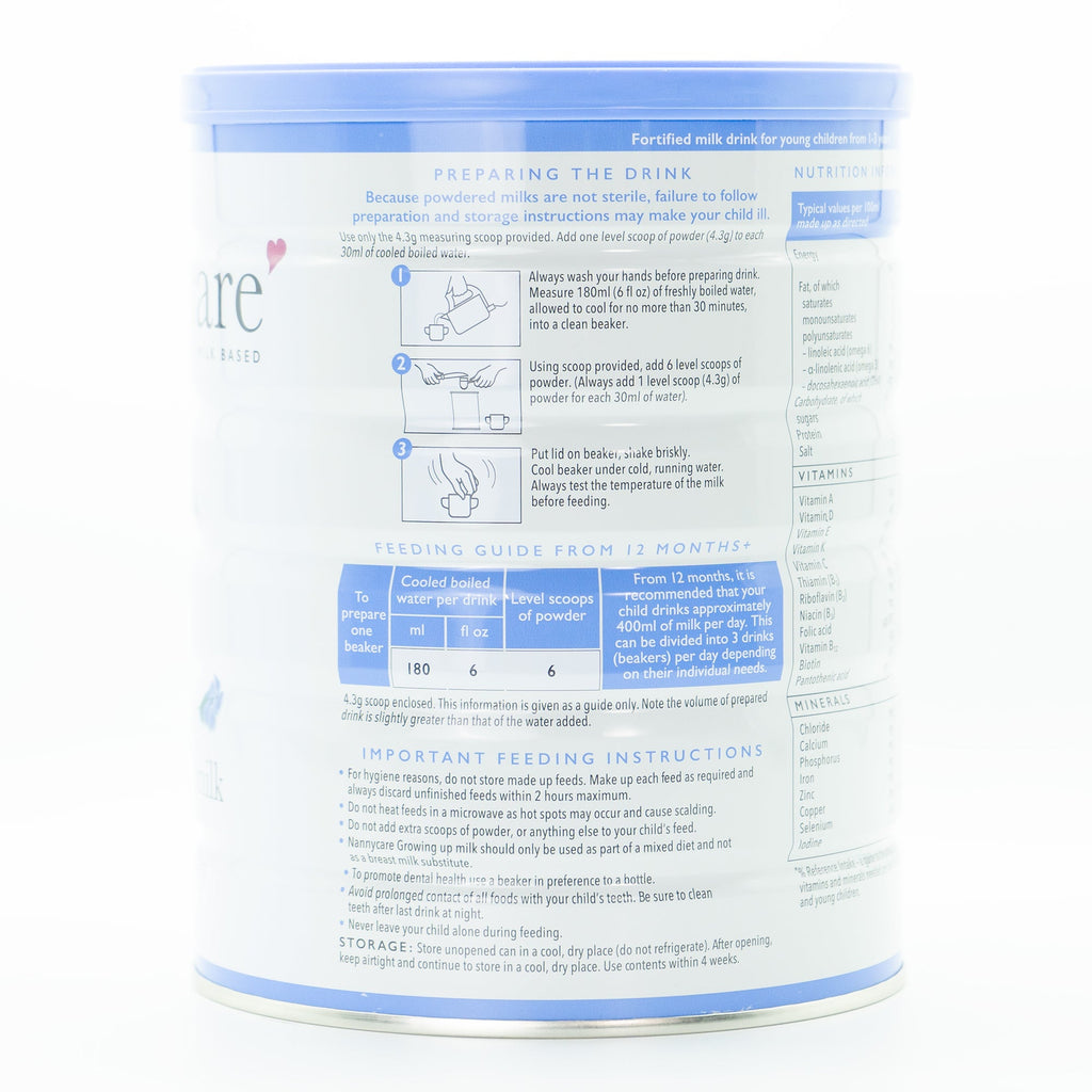 Nannycare Stage 3 (12+ Months) Goat Milk Toddler Formula | Organic European Baby Formula - Preparation