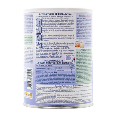 Bebe M (Bebe Mandorle) Organic Anti-Reflux Rice-Based Formula - Stage 2 (6+ months) | Organic Baby Formula | Preparation
