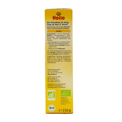 Holle Snack - Spelt Biscuits (8+ Months), Information
