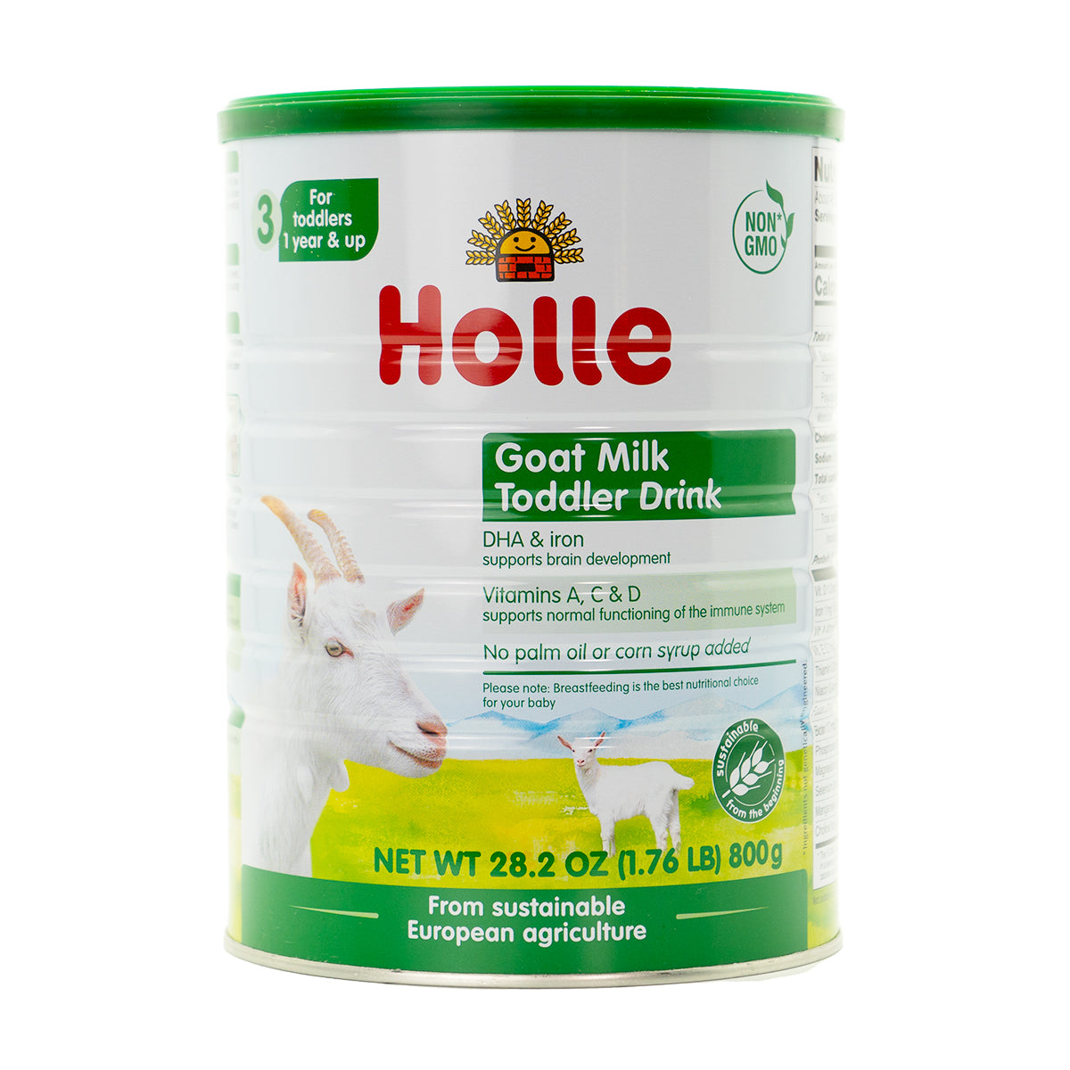 Holle Toddler (12+ Months) Goat Milk Formula: USA Version (800g) | Organic Baby Formula 