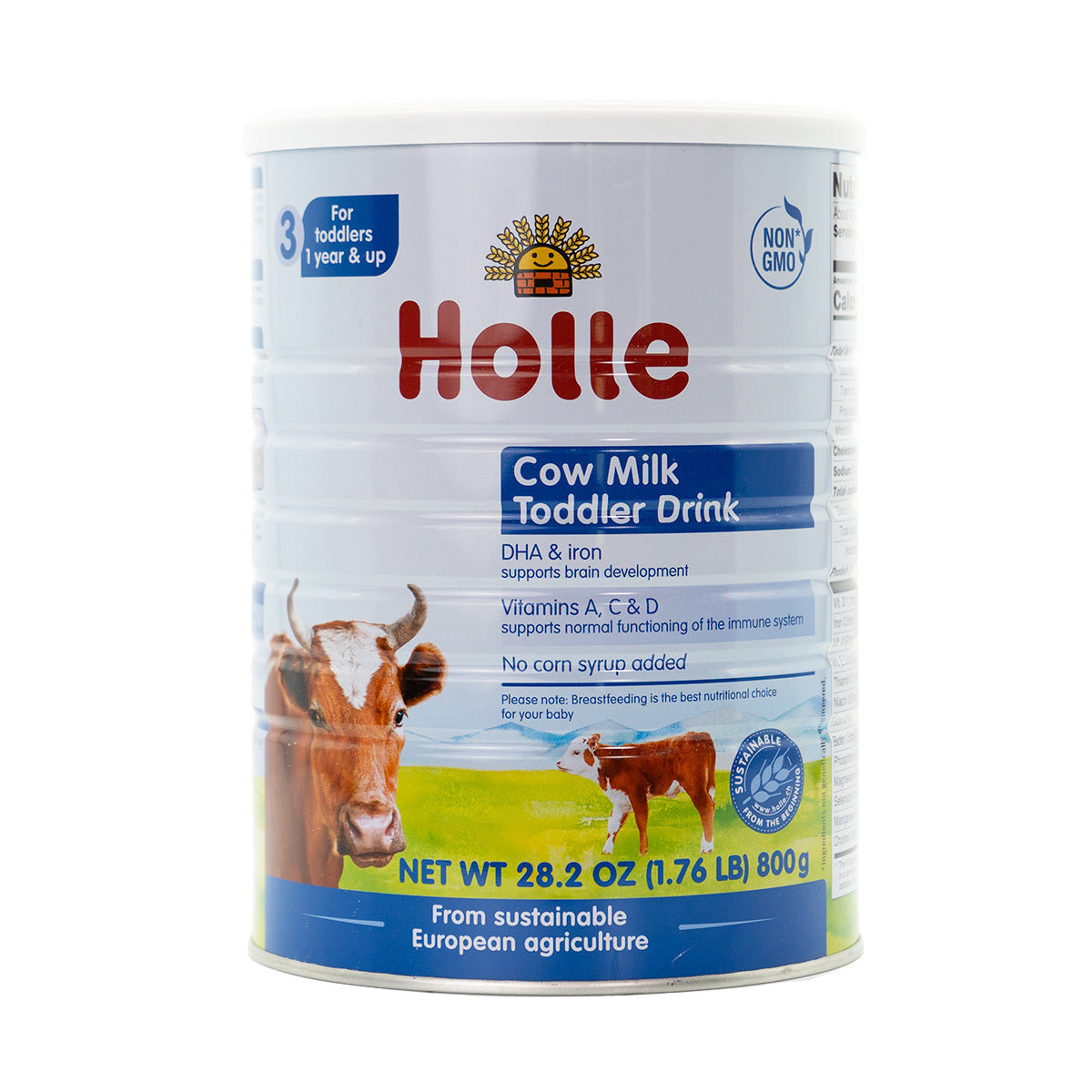 Holle Toddler (12+ Months) Cow Milk Formula: USA Version (800g) | Organic Baby Formula | 