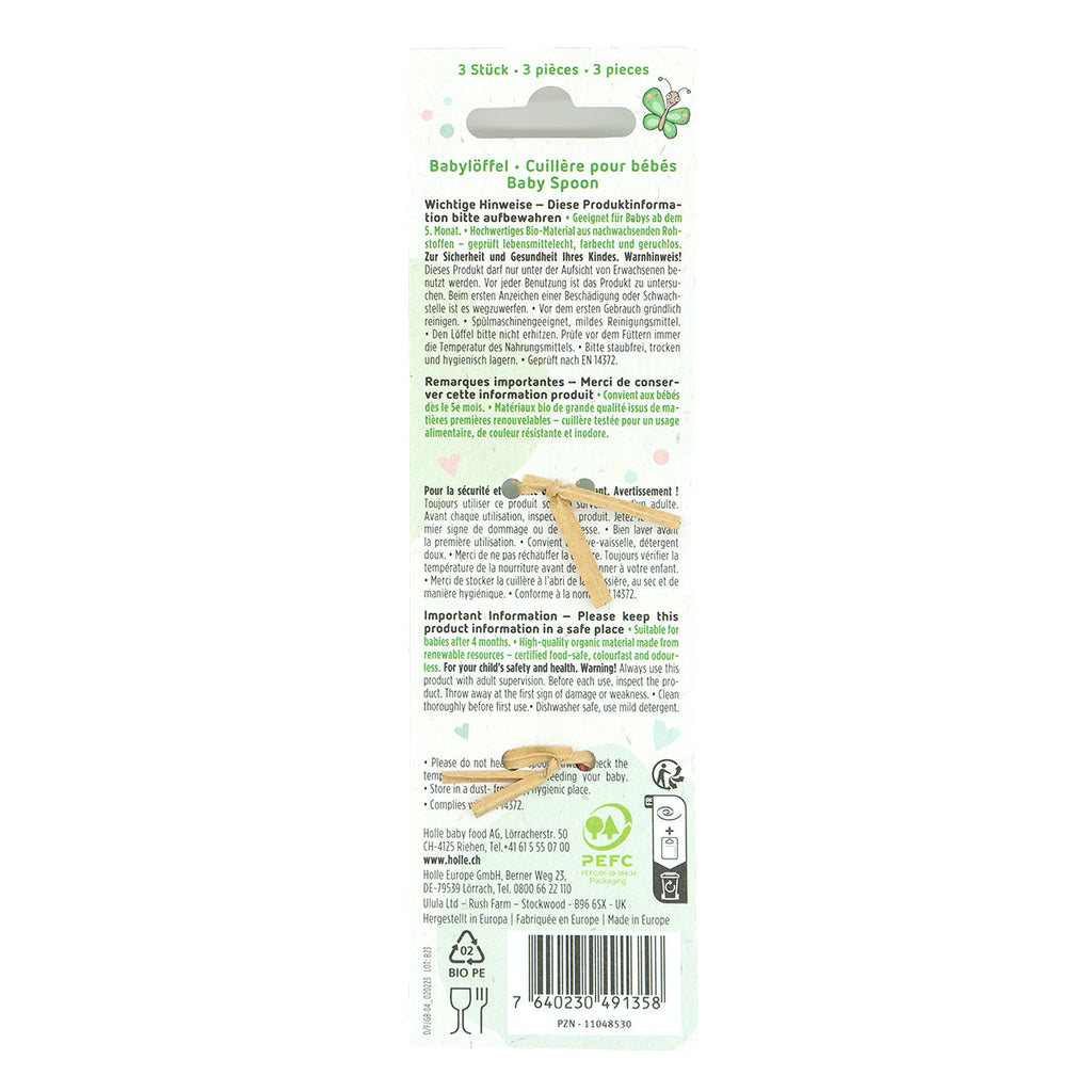 Holle Baby Spoons from Renewable Resources (4+ Months) | Organic's Best Shop