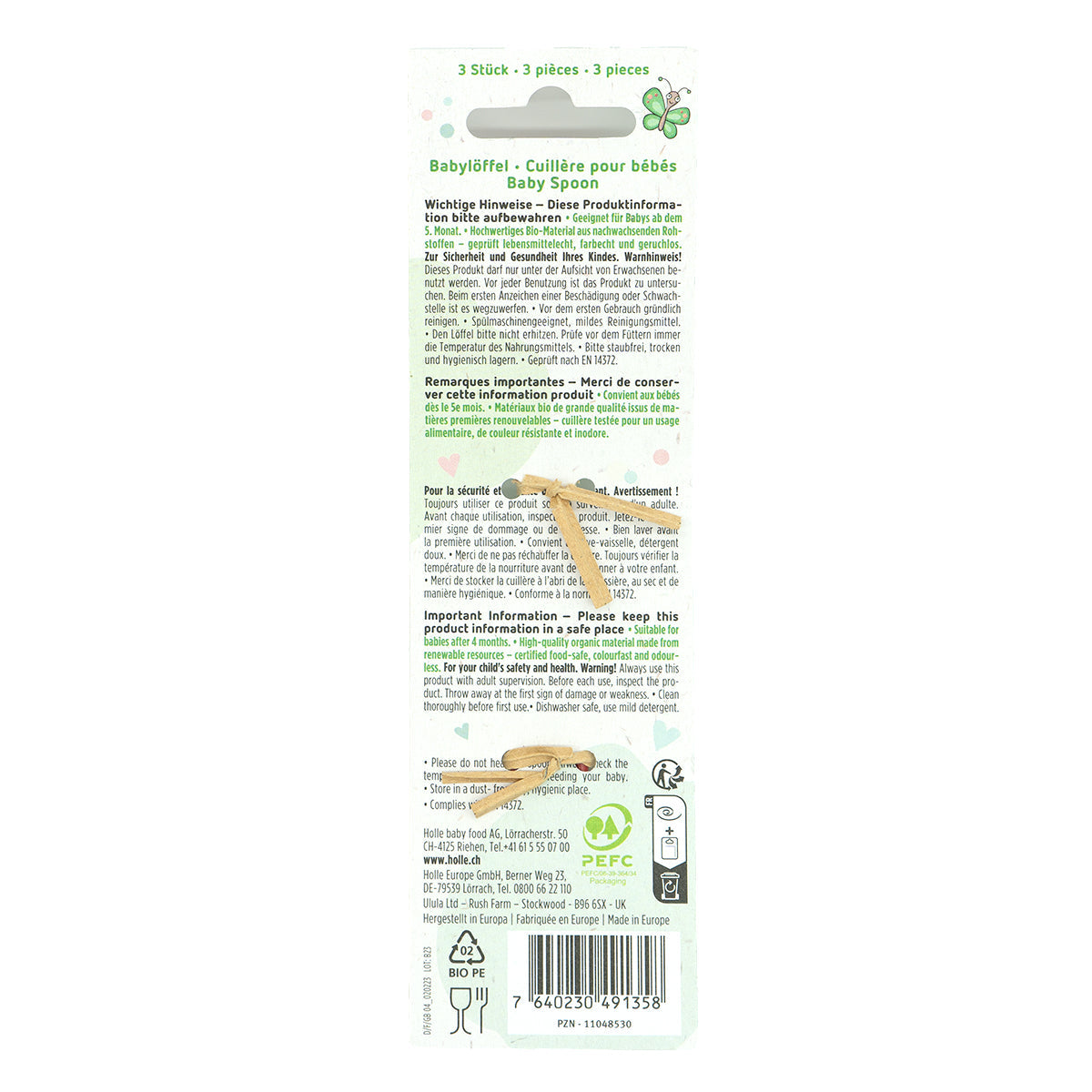 Holle Baby Spoons from Renewable Resources (4+ Months) | Organic's Best Shop