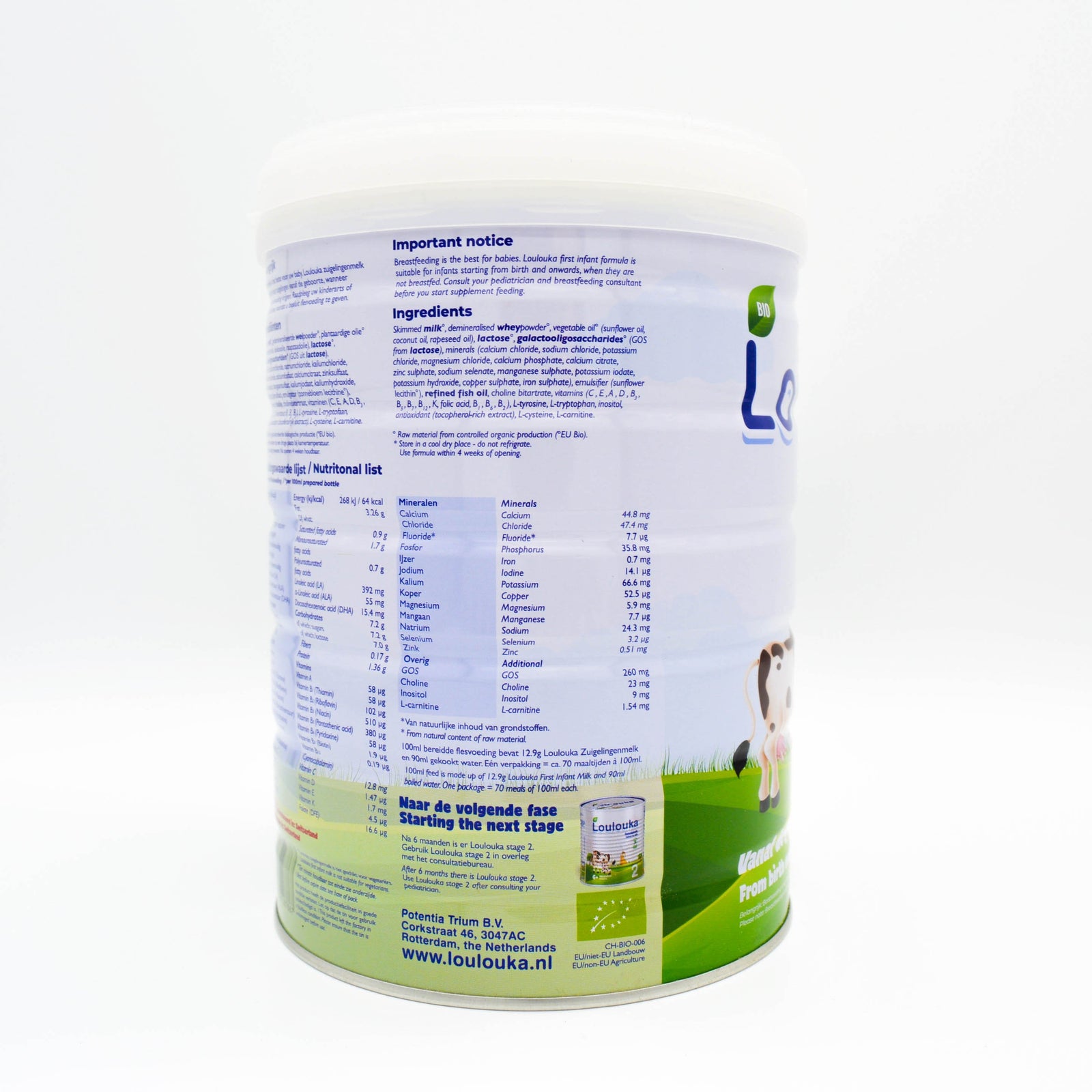Loulouka Stage 1 Organic Baby Milk Formula (900g) - 24 Boxes