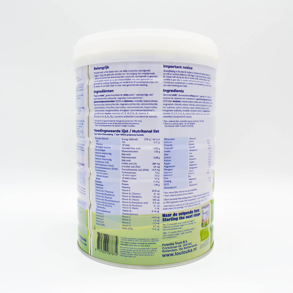 Loulouka Stage 2 Organic Baby Milk Formula (900g) - 12 Boxes