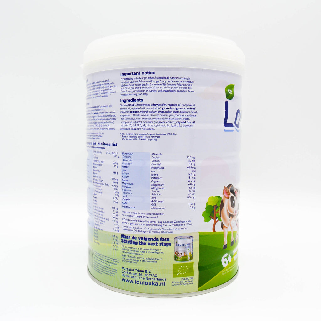Nutrition Facts: Loulouka Stage 2 Formula