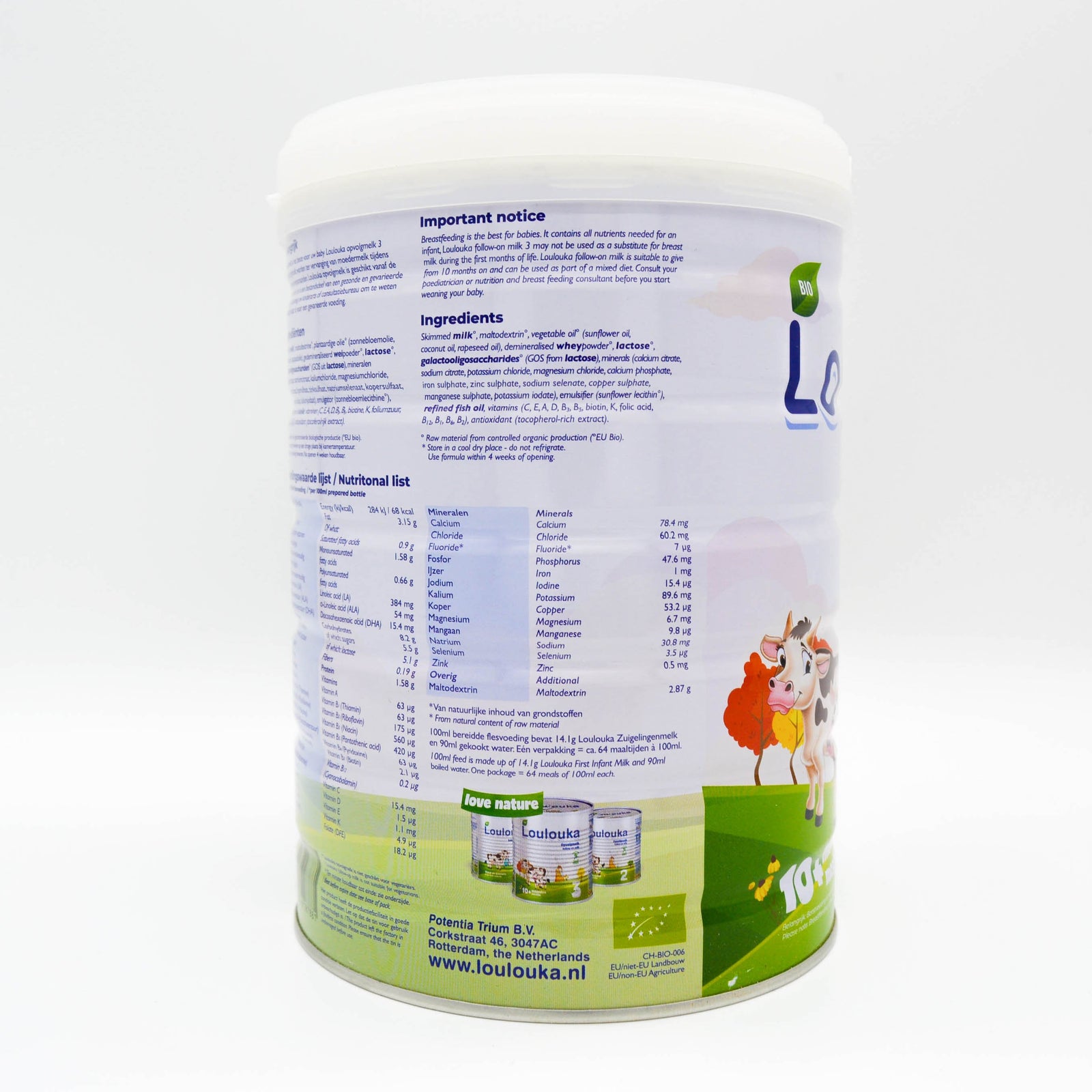 Loulouka Stage 3 Organic Baby Milk Formula (900g) - 18 Boxes
