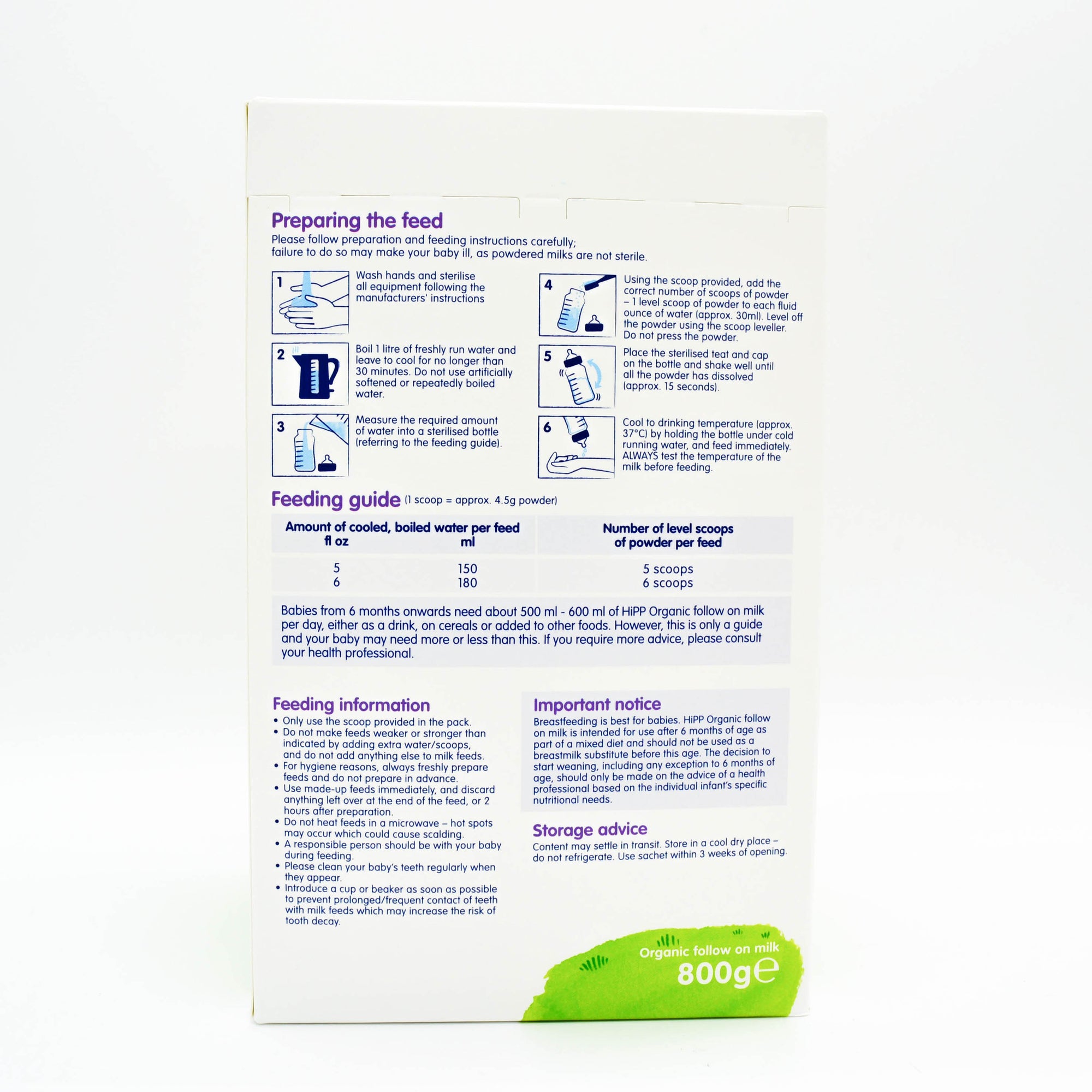 Preparation Description HiPP UK Version Stage 2 Follow-on Infant Milk Formula