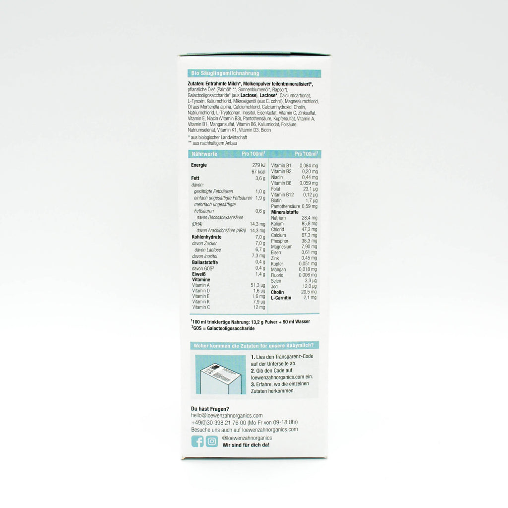 Löwenzahn Organics Infant Formula (Stage Pre) - 3 Boxes