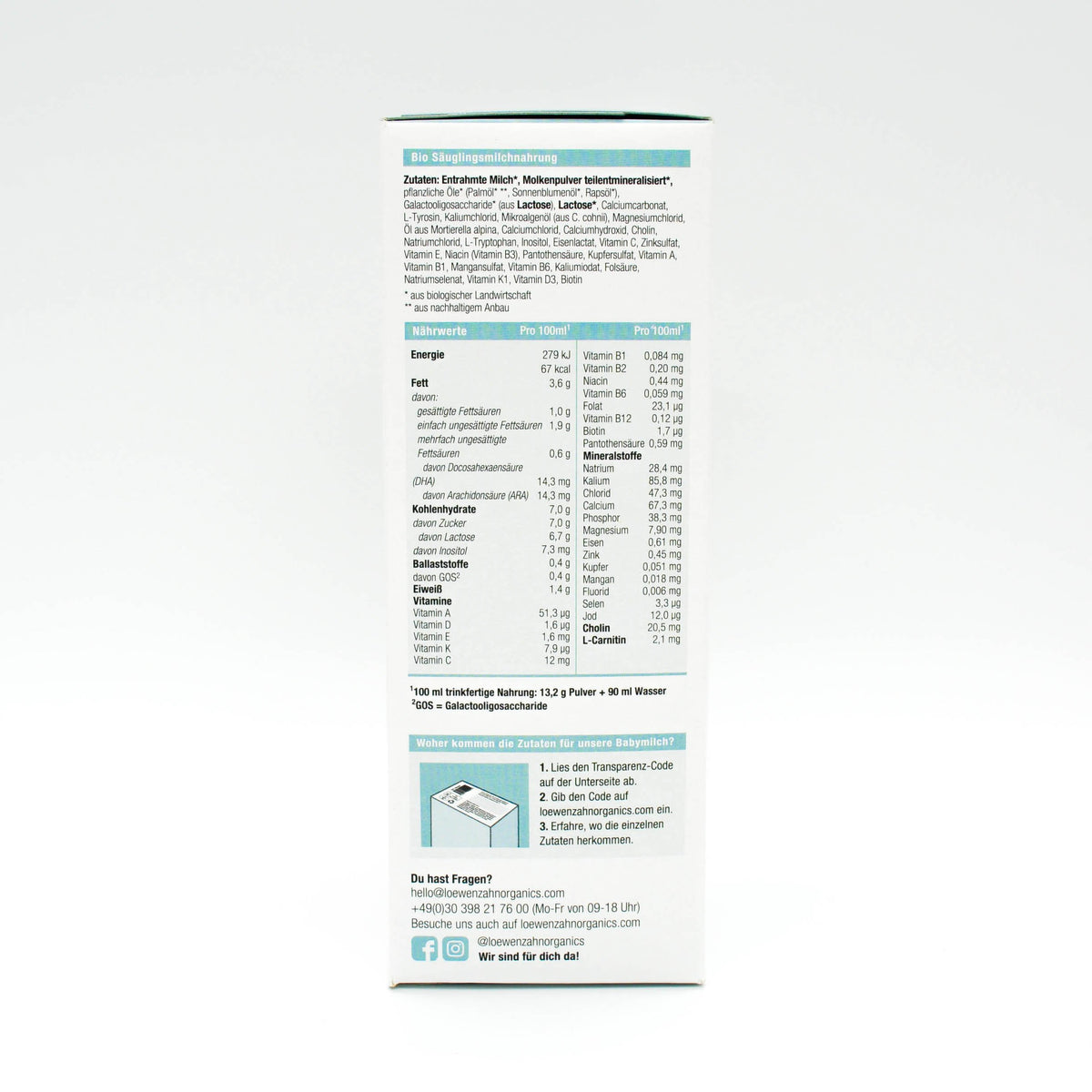 Löwenzahn Organics Infant Formula (Stage Pre) - 3 Boxes