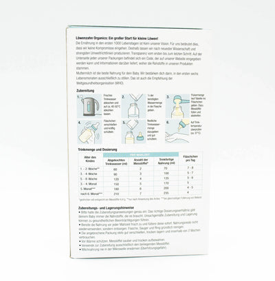 Löwenzahn Organics Infant Formula (Stage Pre) - 3 Boxes