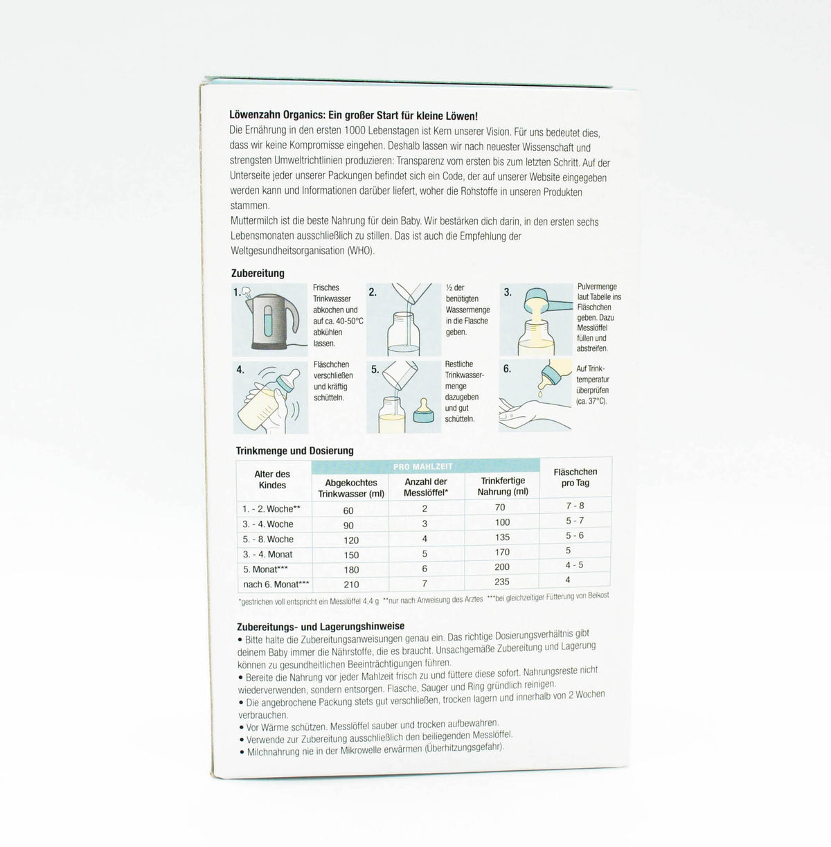 Löwenzahn Organics Infant Formula (Stage Pre) - 3 Boxes