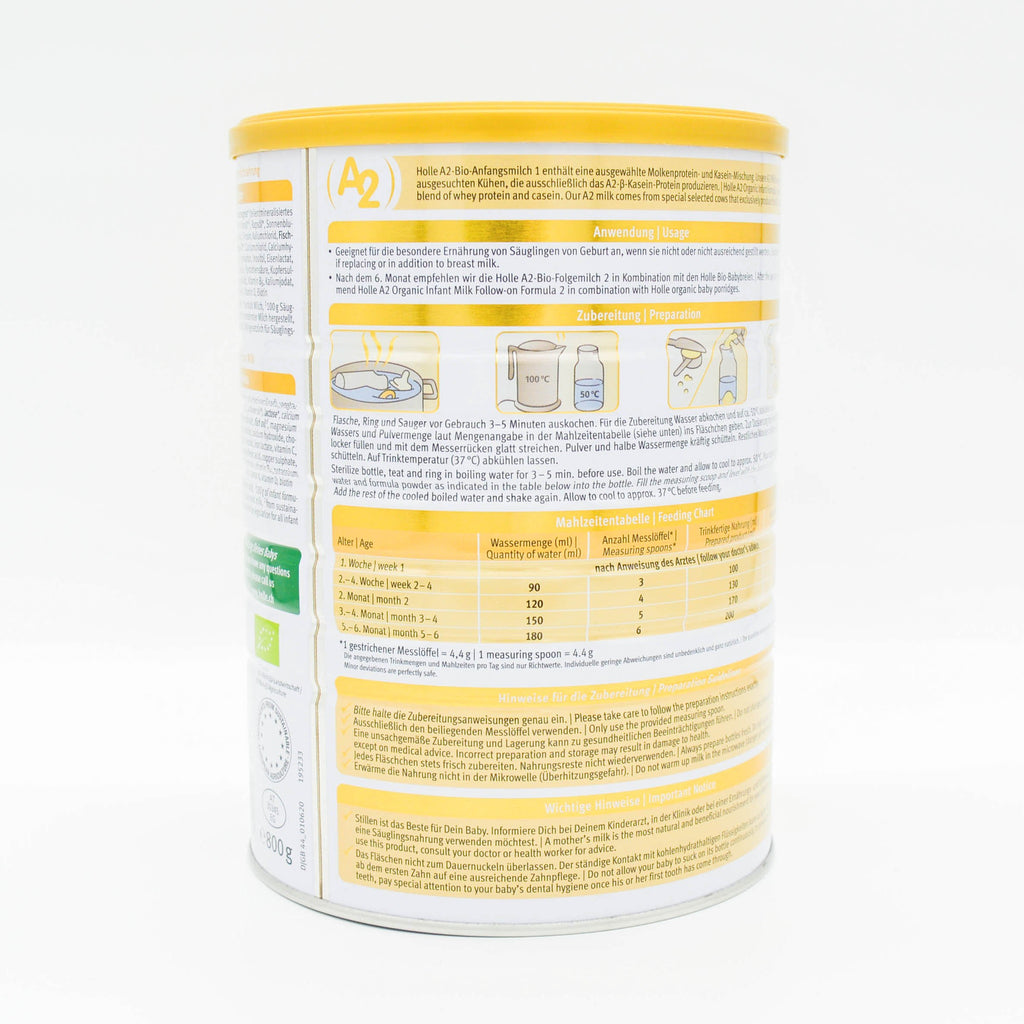 Preparation Description Holle A2 Milk Stage 1