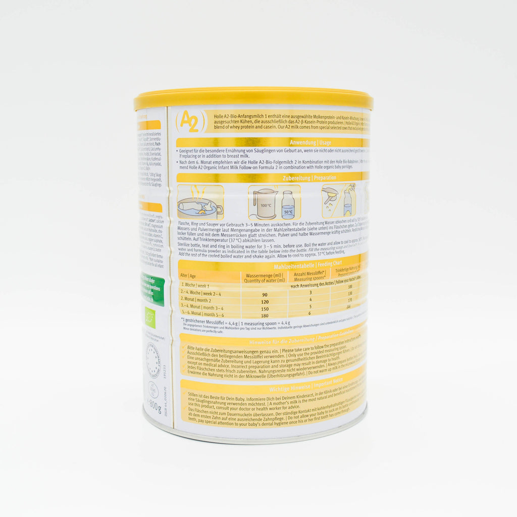 Preparation Description Holle A2 Milk Stage 1