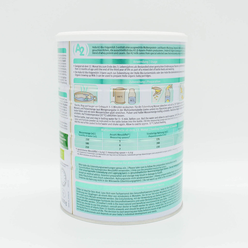 Preparation Description Holle A2 Milk Stage 3