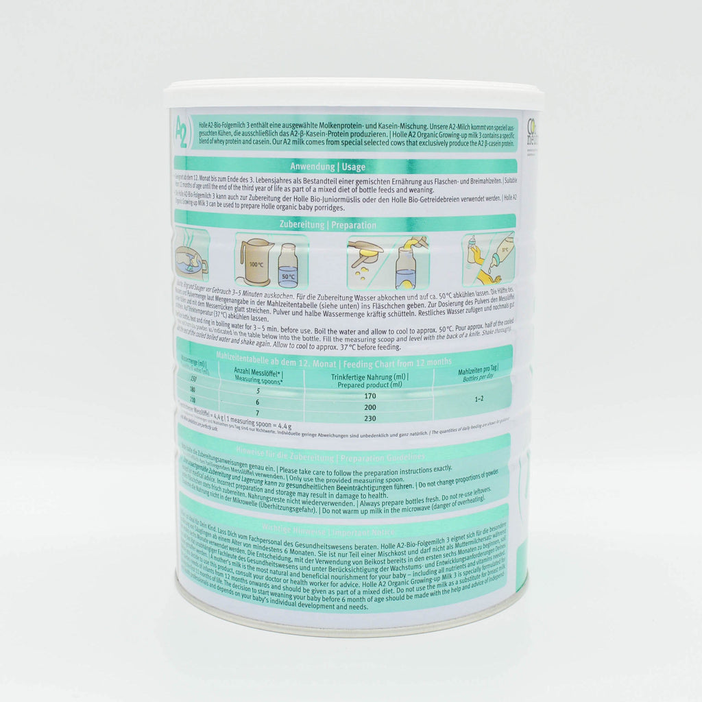 Preparation Description Holle A2 Milk Stage 3