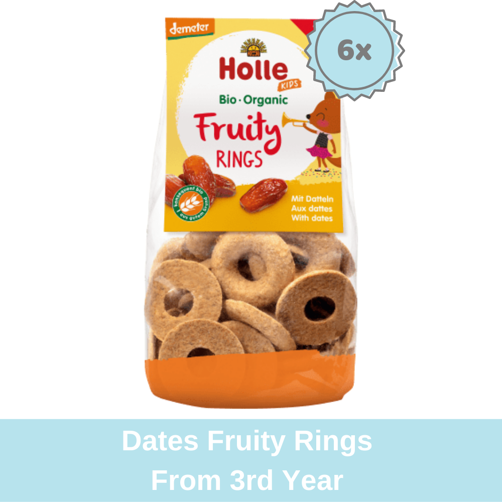 Holle Organic Dates Fruity Rings, Kid Snack (125g) - from 3rd year - 6 Packs