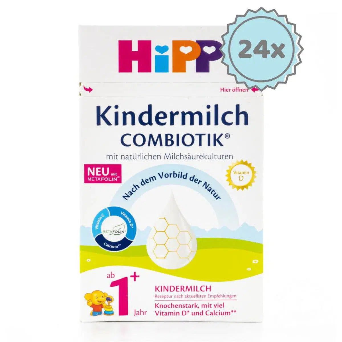 HiPP 1+ Kindermilch Formula 12+ Months (600g) - 24 Boxes