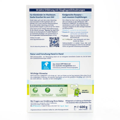 HiPP 1+ Kindermilch Formula 12+ Months Ingredients