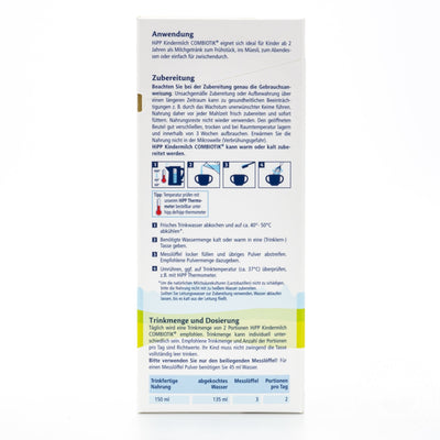HiPP 2+ Kindermilch Formula 24+ Months | Baby Formula Preparation Instruction