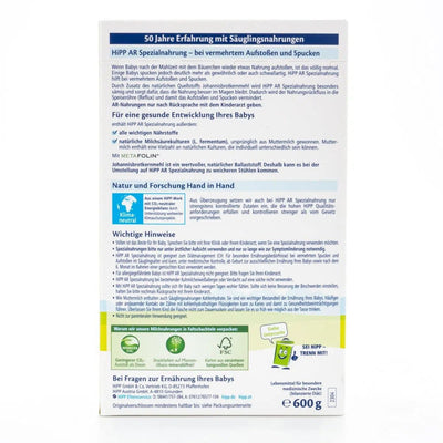 HiPP Anti-Reflux Special Formula Ingredients