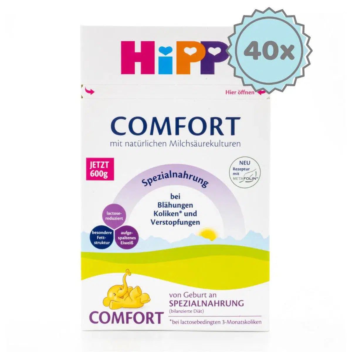 HiPP Comfort Special Formula (600g) - 40 Boxes