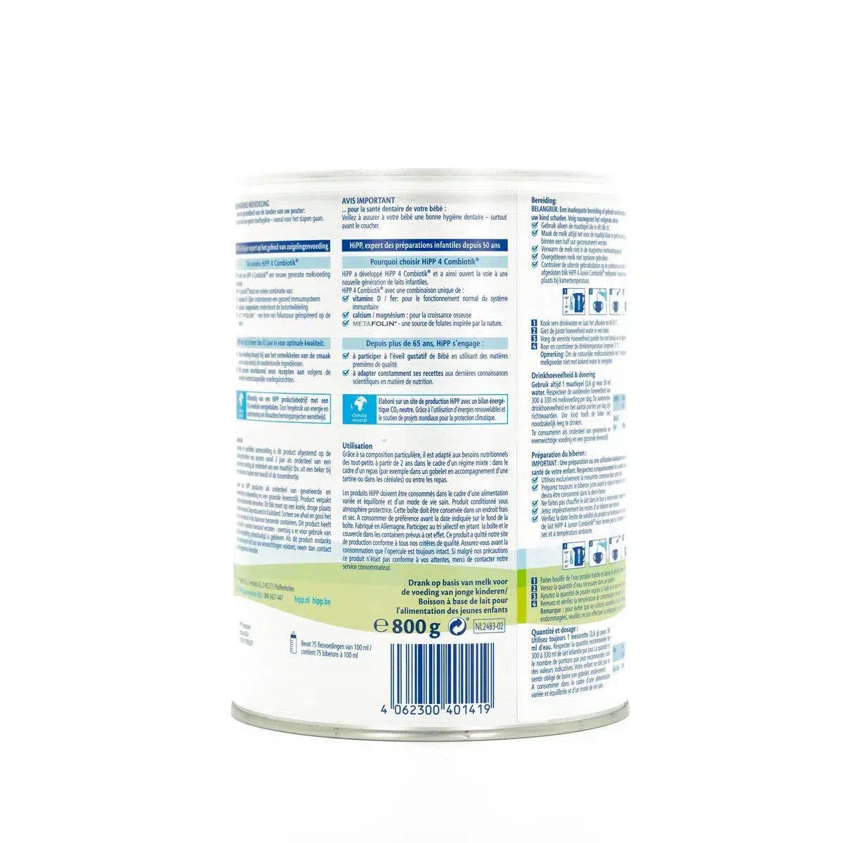 HiPP Dutch Stage 4 Combiotic Baby Formula | Nutrition Facts