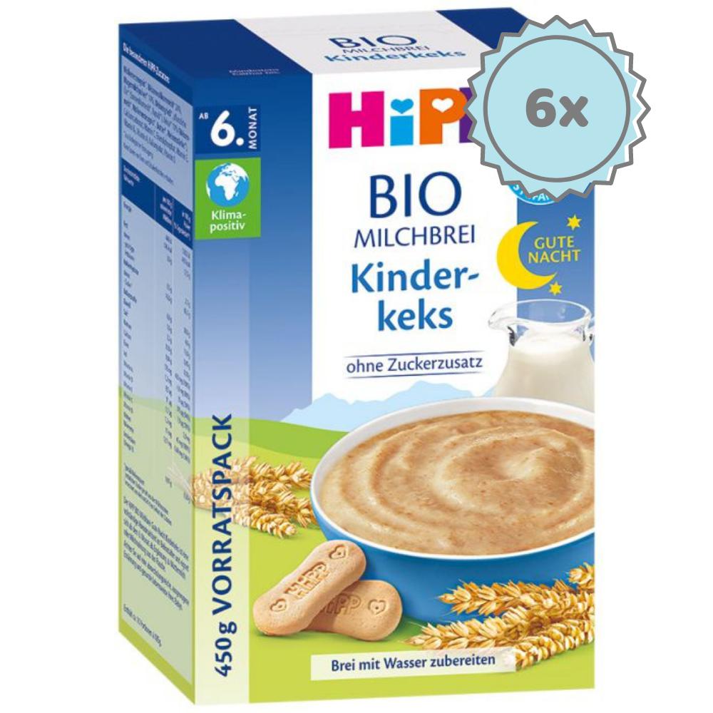 HiPP Organic Good Night Milk Porridge - Bescuit - 6 Boxes