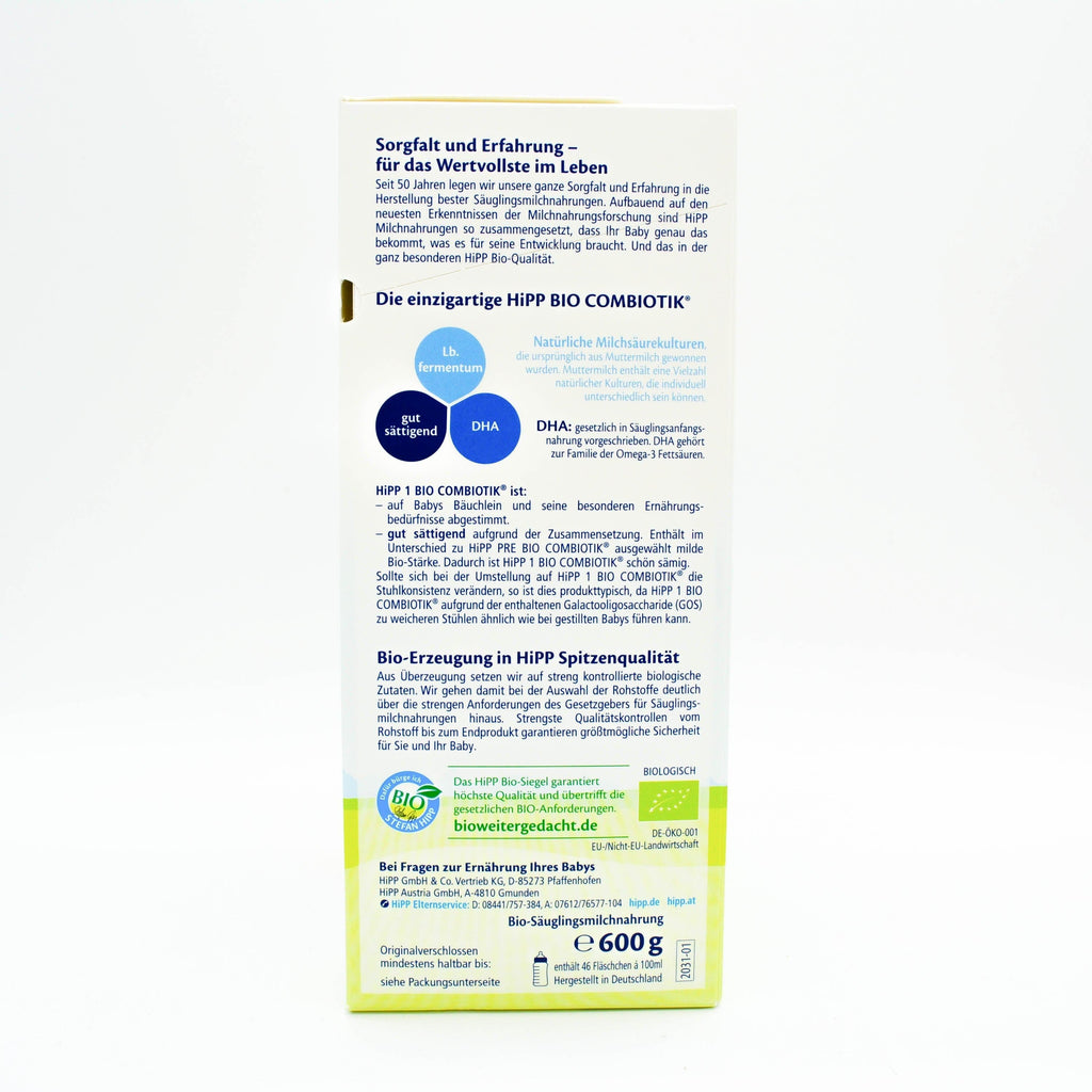Description HiPP Bio Combiotik 1 Baby Formula