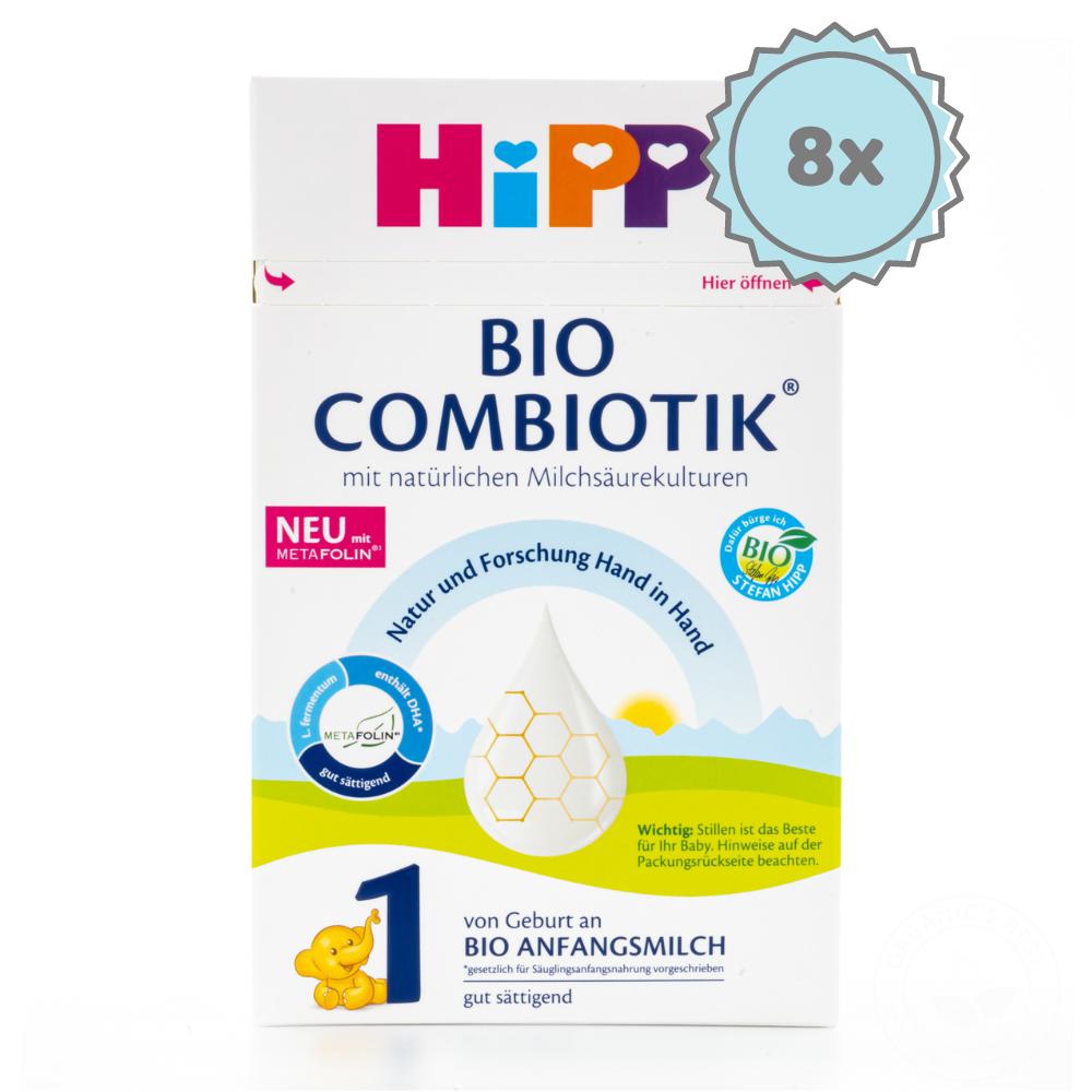 HiPP Stage 1 Organic Combiotic Infant Formula (600g) - German Version - 8 Boxes